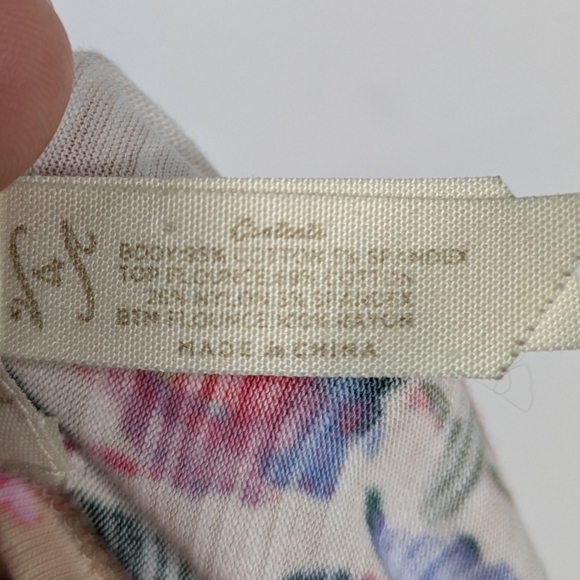 ✨3/$15 Matilda Jane tan yellow red floral button up long sleeve top 4 - Picture 7 of 7